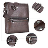 Dasein Vintage Leather Messenger Bags Shoulder Medium/Small Crossbody ipad Briefcase Purse Flapover