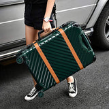 Women Travel Rolling Luggage Aluminum Frame Checked Boarding Cabin Case Spinner Trolley Travel Suitcase,Red,29