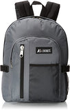 Everest Backpack With Front Mesh Pocket, Dark Gray, One Size