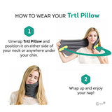 Trtl Pillow - Scientifically Proven Super Soft Neck Support Travel Pillow - Machine Washable (Grey)