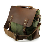 GEARONIC TM Men's Vintage Canvas Leather Messenger Bag Satchel School Military Shoulder Travel