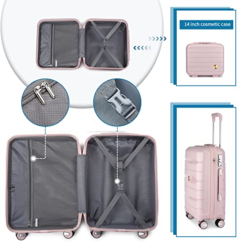 Somago Luggage Sets 3 Piece Spinner Hardside PP