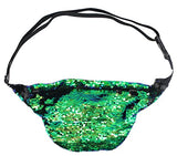 Unisex Reversible Sequins Waist Pack Double Color Chest Bag Fanny Pack