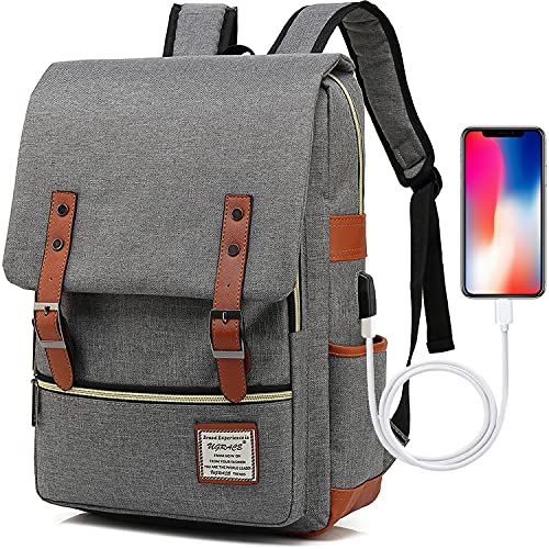 Leather World 15.6 inch PU Leather Travel USB College Laptop Backpack Men  Women: Buy Leather World 15.6 inch PU Leather Travel USB College Laptop Backpack  Men Women Online at Best Price in