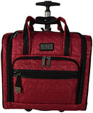 Nicole Miller Signature Quilt Under Seat Bag Carry On (Burgundy)