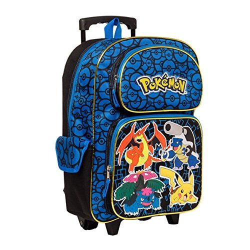 Pokemon Characters 16 Rolling Backpack - Kids