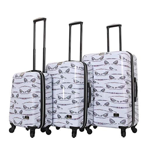 HALINA Valerie Aubergine 3 Piece Set Luggage, Multicolor