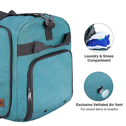 Travel Duffle Bag 85 L Grey, for Men Women, Foldable, with Shoes Compartment