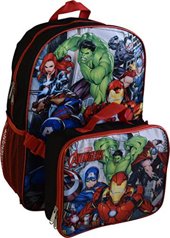 Marvel Avengers 16" School Backpack With Detachable Lunch Box