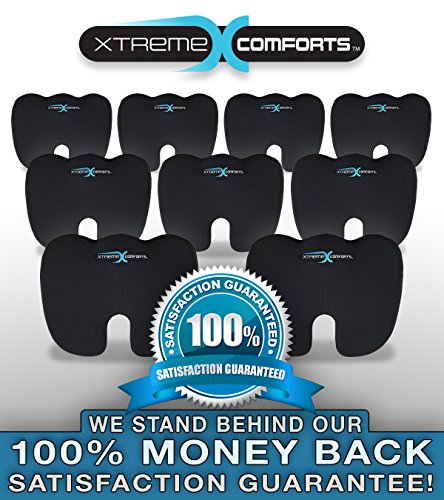 Coccyx Orthopedic Memory Foam Seat Cushion - Helps With Sciatica Back Pain  - Perfect for Office Chair by Xtreme Comforts 