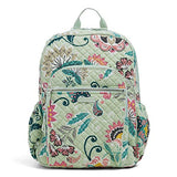 Vera Bradley Iconic Campus Backpack, Signature Cotton, Mint Flowers