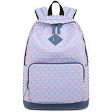 Backpack for Girls,Hey Yoo Classic Polka Dots Stripe Bookbag School Bag School Backpack for Girls School (light blue)