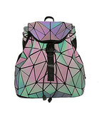 Magibag Lattice Geometric Backpack Iridescent Rainbow Rucksack School Bag Pack Teenager girl