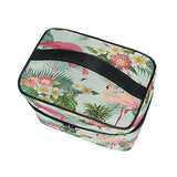 Makeup Bag Summer Flower Flamingo Travel Cosmetic Bags Organizer Train Case Toiletry Make Up Pouch