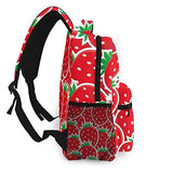 Multi leisure backpack,Strawberry Themed Botany Seeds Yummy Food Org, travel sports School bag for adult youth College Students