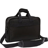 A. Saks Ballistic Nylon Organizer Briefcase (Black)