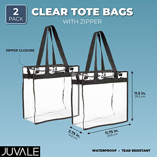 Fashion Clear Plastic Tote Bags, 11x6.75-in.