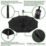 MMTC Windproof Travel Folding Umbrella Golf Umbrella Auto Open Close, Lightweight 10 Ribs Automatic