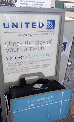 17X10X9 Inches United Airlines Personal Item Under