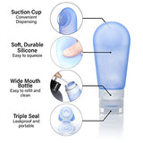 Silicone Travel Bottles & Toiletry Bag - Leak Proof, Refillable Shampoo, Lotion and Conditioner