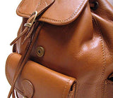 Floto Toscana Leather Backpack in Brown Italian Calfskin Leather