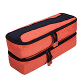 6 Set Packing Cubes - 3 Various Sizes Luggage Packing Organizers For Travel (Orange)