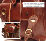 Floto Leather Roma Pack in Vecchio Brown - backpack