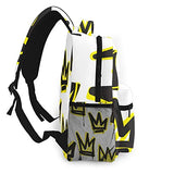 Multi leisure backpack,Fashion Black And White Graffiti Hand Drawing, travel sports School bag for adult youth College Students