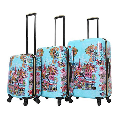 HALINA Car Pintos Oh La 3 Piece Set Luggage, Multicolor