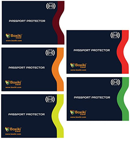 RFID Blocking Passport Sleeves, Set with Color Coding | Identity Theft Prevention RFID Blocking