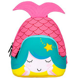 Moonmo Toddler Kids Waterproof Pre School Bag Cute 3D Animal Children School Backpack (Mermaid Pink)