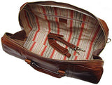 Floto Roma Cabin Bag Saddle Brown Italian Leather Weekender Duffle