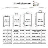 Washable Travel Luggage Cover Funny Cartoon Suitcase Protector Fits 18-32 Inch (S(18"-20" luggage), Map)