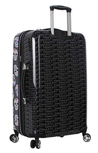 Betsey Johnson Designer Luggage Collection - Expandable 3 Piece Hardside  Lightweight Spinner Suitcase Set - Travel Set includes 20-Inch Carry On, 26