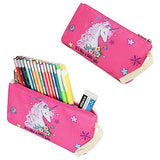 Girls Backpack Elementary Kids Fairy Bookbag Girly School bag Children Pencil Bag (Rosy - Fairy tale unicorn 2pcs)