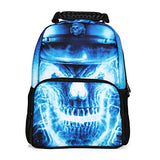 Koolertron 3D Skull Crossbone Print Daypack Backpack School Bag Multicoloured Boys Girls School