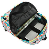 FITMYFAVO 15" Tropical Paradise Ultralight Backpack | Bookbag | Daypack with YKK zippers for