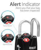 Tsa Approved Luggage Locks, Fosmon (4 Pack) Open Alert Indicator 3 Digit Combination Padlock