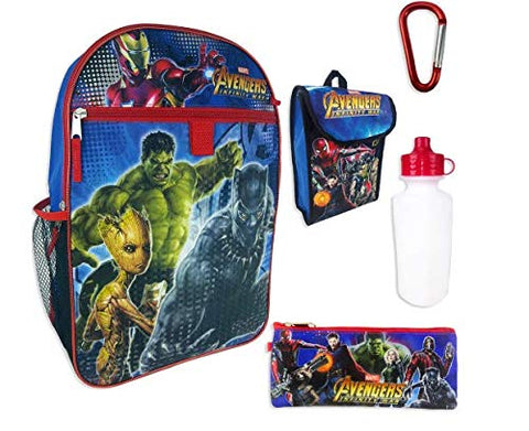 Marvel Avengers Infinity War Backpack 5-Piece Set