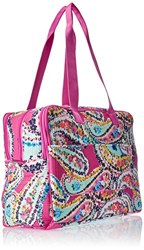 Vera Bradley Iconic Deluxe Weekender Travel Bag Signature Cotton 