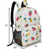 FITMYFAVO 15" Hawaiian Pineapple Ultralight Backpack | Bookbag | Daypack with YKK zippers for Teens