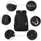 Crossgear Laptop Backpack With Combination Lock- Fits Most 15.6 Inch Laptops And Tablets Cr-9001Bk