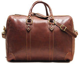 Floto Roma Duffle Saddle Brown Italian Leather Weekender Travel Bag