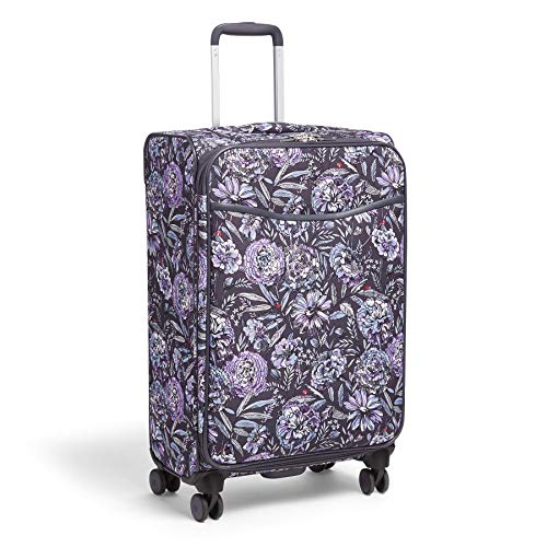 Vera Bradley Women's Softside Rolling Suitcase Luggage, Lavender Bouquet,  27 Check in