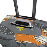 Suitcase Cover Be Brave Quotes Fox Snowflake Luggage Cover Travel Case Bag Protector for Kid Girls