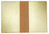 Fiorentina Ltd. Gold Metallic Leather Passport Cover, Handmade in Italy