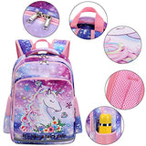 Kids School Backpack with Lunch Box for Girls Bookbag School Bag Preschool Kindergarten Toddler Backpack Tie Dye (Purple Starry Sky)