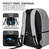 XDesign Travel Laptop Backpack with USB Charging Port +Anti-Theft Lock [Water Resistant] Slim