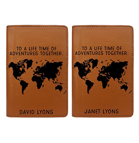 Mia Personalized Leather Passport Cover & Luggage Tag Set