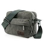 GEARONIC TM Men Vintage Crossbody Canvas Messenger Shoulder Bag School Hiking Military Travel